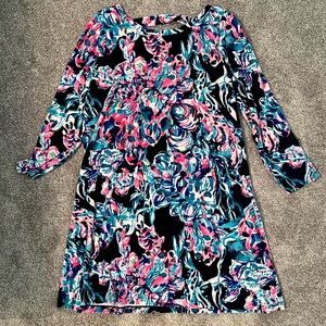 Lily Pulitzer Olive Swing Dress in Bright Navy Caught Up Size L